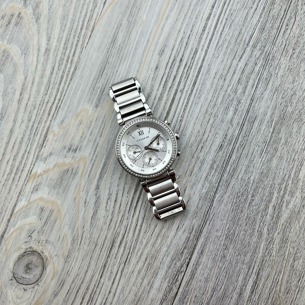 Coach Stainless Steel Womens Watch with Pave detailing 35mm Water Resistant